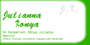 julianna konya business card